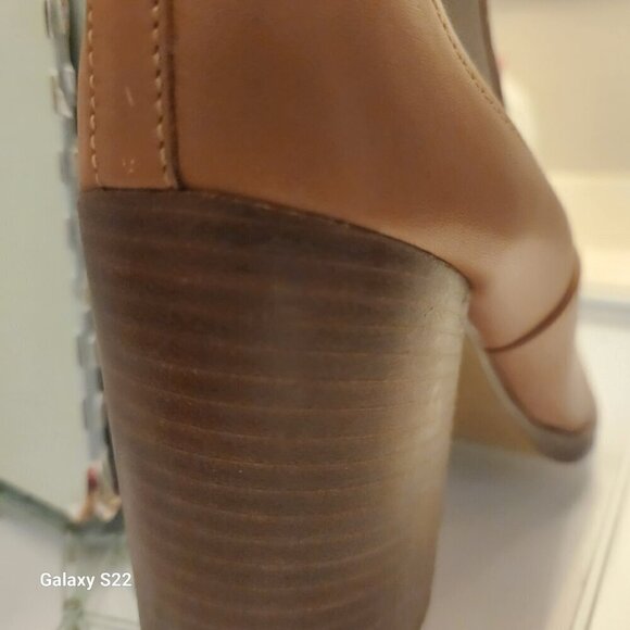 TED BAKER London Daphina Women's Boots Tan Leather Heeled Ankle Chelsea Size 9.5 - Picture 5 of 15